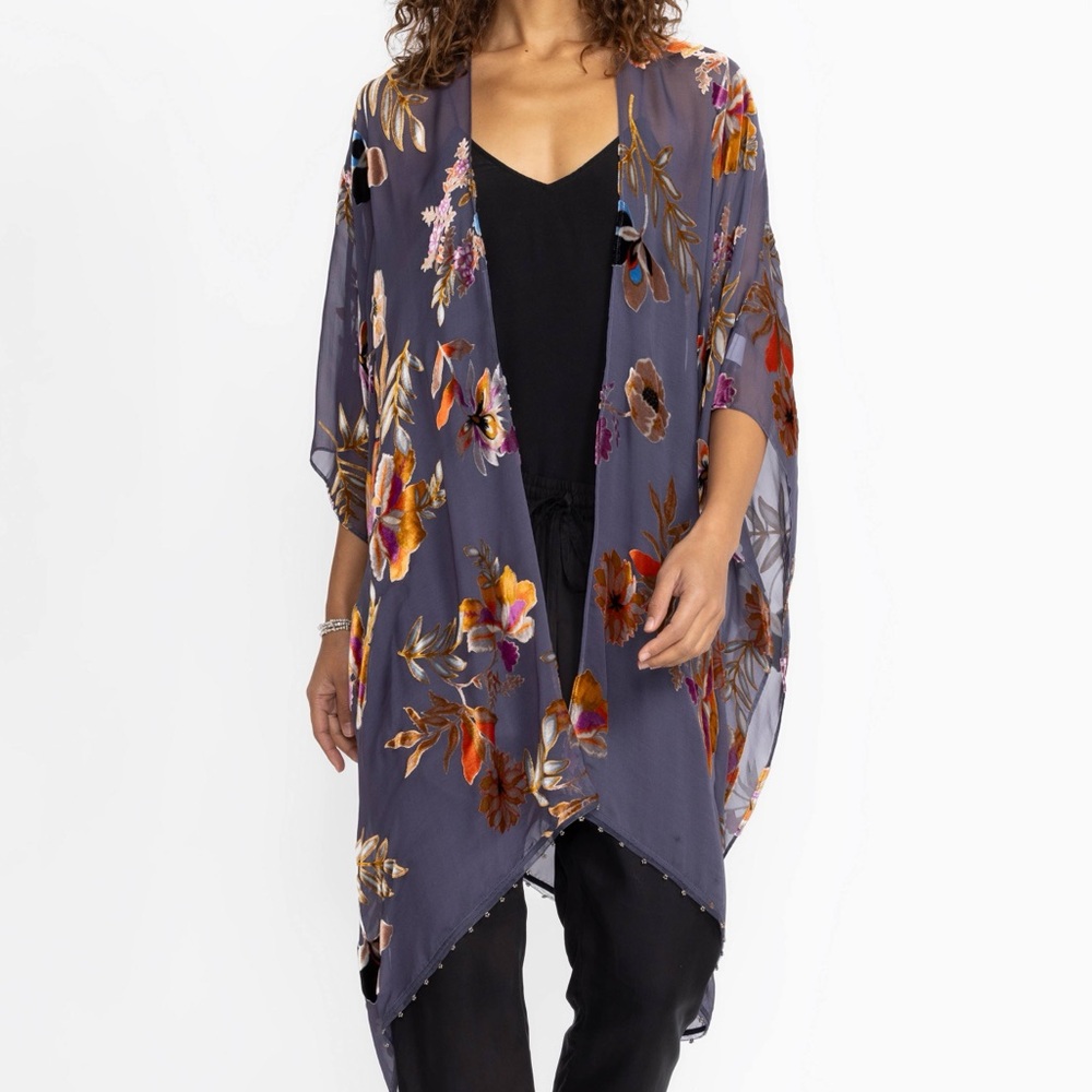 Johnny Was PICONE BURNOUT VELVET SHAWL NWT
